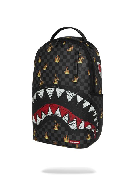Zaino con Shark Mouth SPRAYGROUND | 910B8730NSZSCRIBBLE FIRE CHECK
